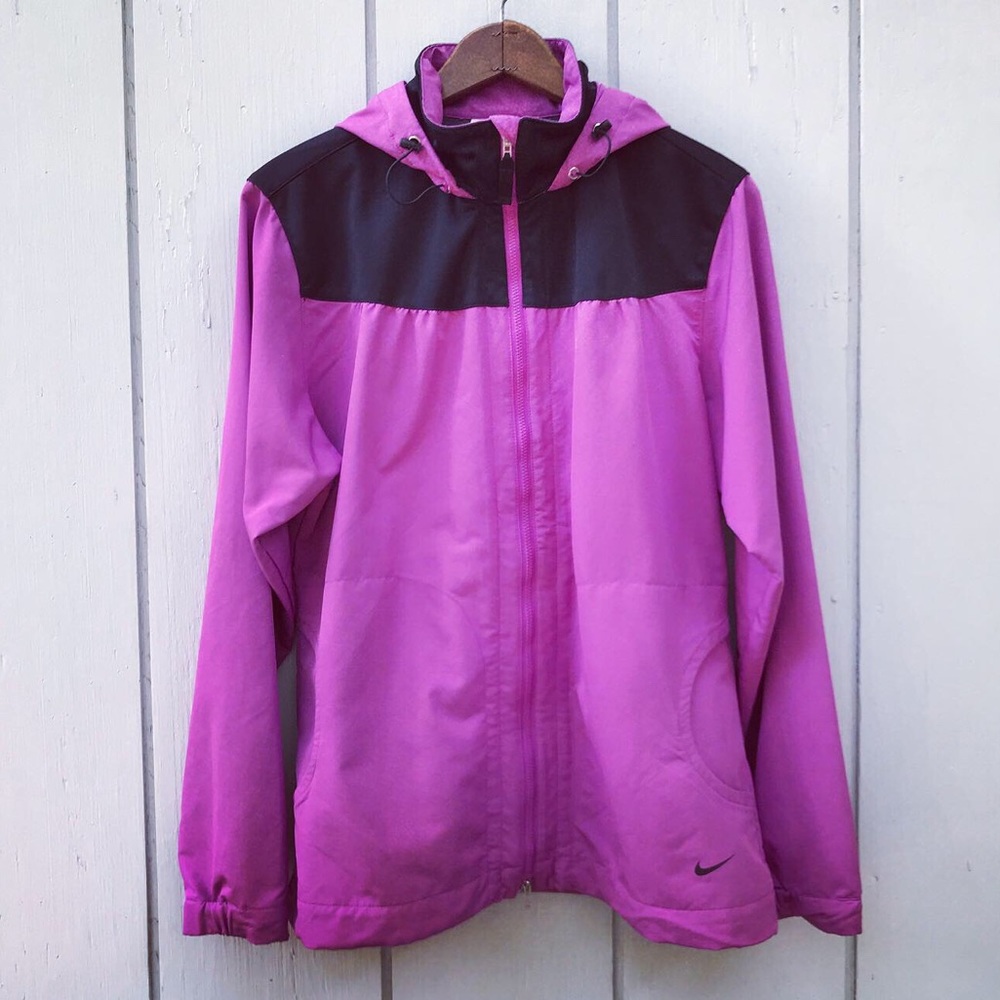 Vintage magenta Nike Golf sport rain jacket